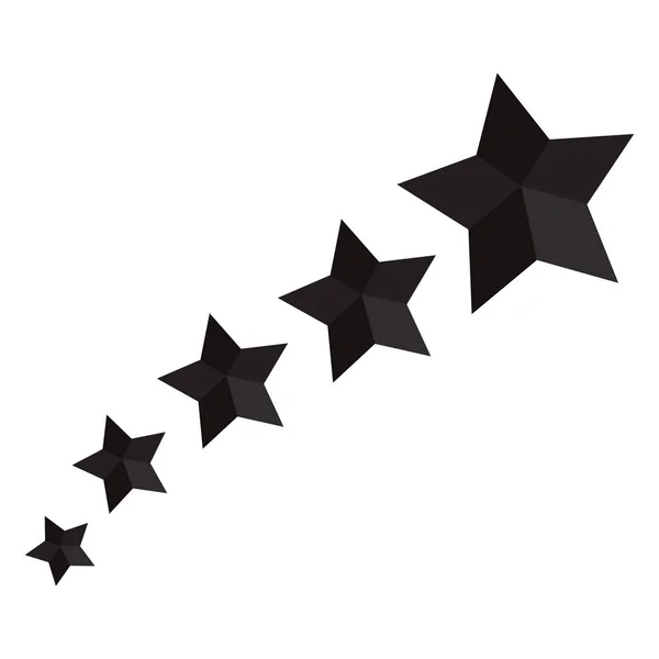 Schwarze Stern Ikone Vektorillustration — Stockvektor