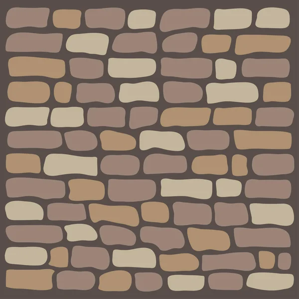Background Brown Brick Wall Vector Illustration — Stock Vector