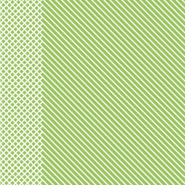 Açık yeşil arka planı üzerinde damalı eklemek ile beyaz sürekli çizgiler ile geometrik çizgili desen. Vektör çizim