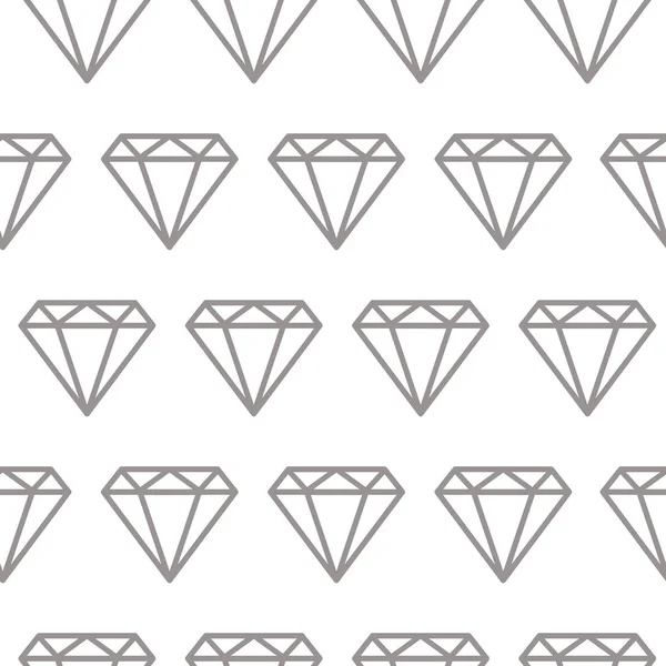 Geometriska Sömlös Patetrn Med Diamanter Kontur Design Vektorillustration — Stock vektor