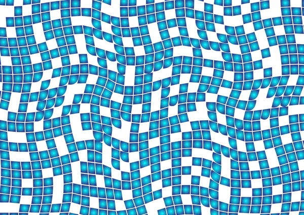 Padrão Geométrico Abstrato Azul Com Quadrados Sobre Fundo Branco Ilustração — Vetor de Stock