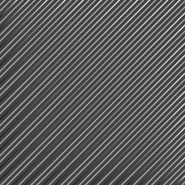 Koyu gri arka plan üzerinde sürekli paralel çapraz çizgiler ile geometrik çizgili desen. Vektör çizim