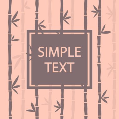 Metninizi Bambu zemin üzerine için çerçeve. Vektör çizim