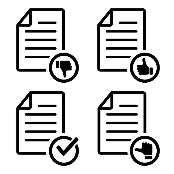 Set Van Document Bestand Iconen Vectorillustratie — Stockvector