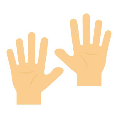 Renkli el baskı, avuç içi. Vektör çizim.