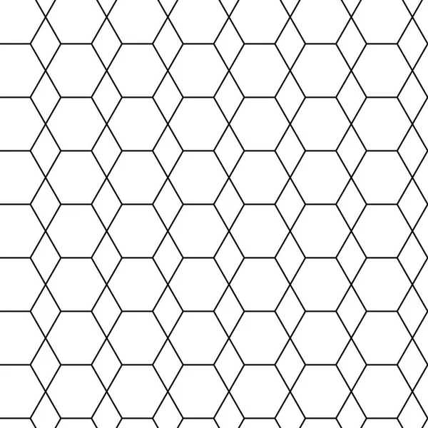 Geometric Seamless Pattern Black Hexagon Outline Design Vector Illustration — Stock Vector