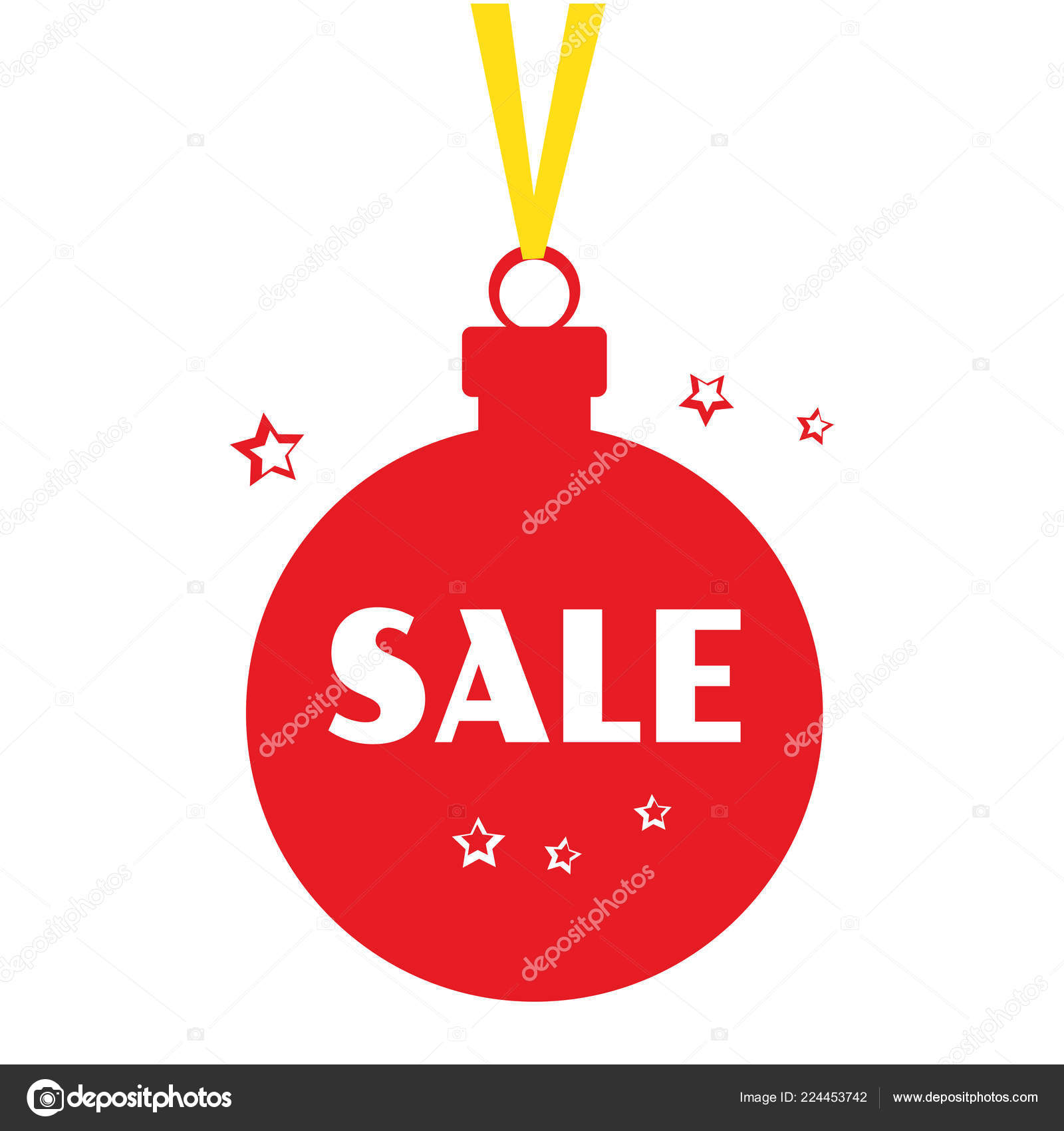 Boule Noël Rouge Avec Ruban Jaune Les étoiles Inscription