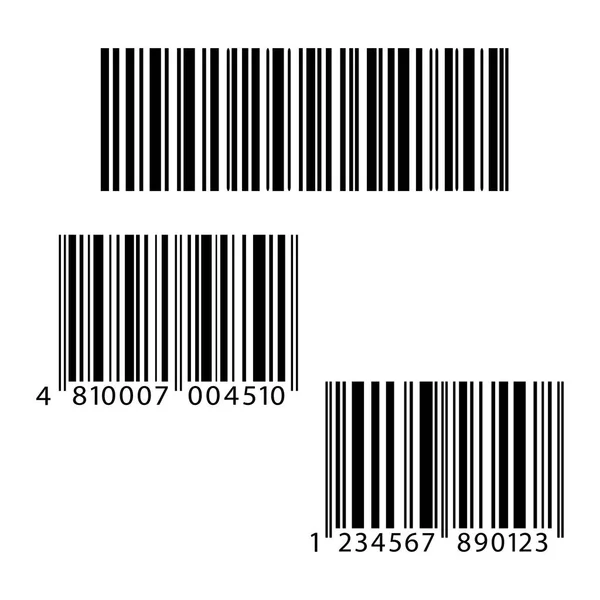 Satz Von Barcode Symbolen Vektorillustration — Stockvektor