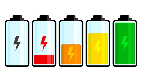 Battery icon. Charge level. Vector illustration — Stock Vector