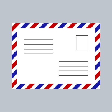 Boş Kartpostal şablonu. Vektör çizim