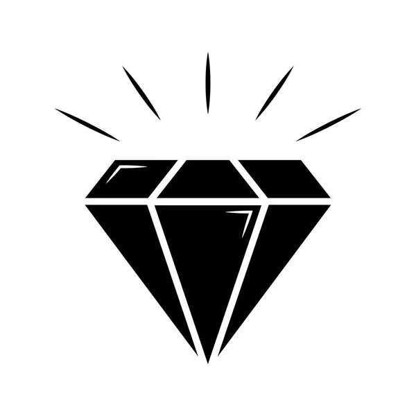 Black diamond ikonra. Vektoros illusztráció — Stock Vector