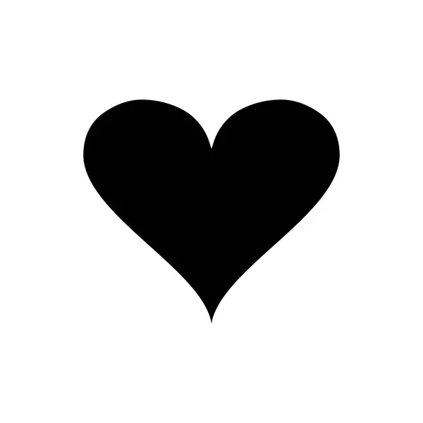 Black Heart Icon Vector Illustration — Stock Vector