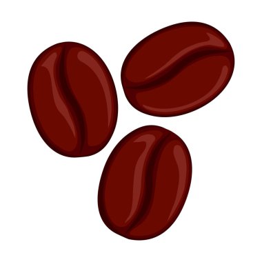 Kahverengi kahve çekirdekleri. Vektör çizim