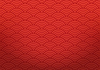 Kırmızı Çin oryantal arka plan gölge ile. Vektör çizim