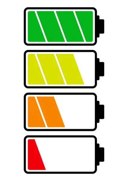 Ikona Baterii Poziom Naładowania Ilustracja Wektorowa — Wektor stockowy
