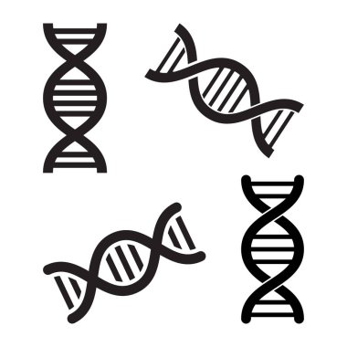 Dna simgeler farklı tasarım kümesi. Vektör çizim