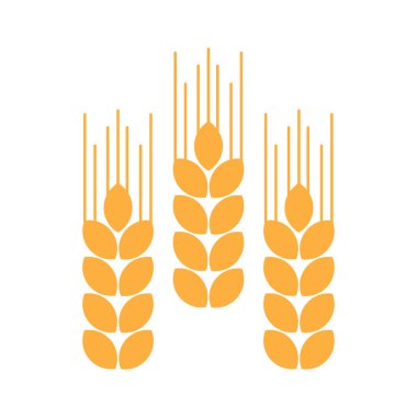 Kulak buğday, sarı simgesi. Vektör çizim