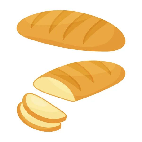 Pâine Grâu Felii Ilustrație Vectorială — Vector de stoc