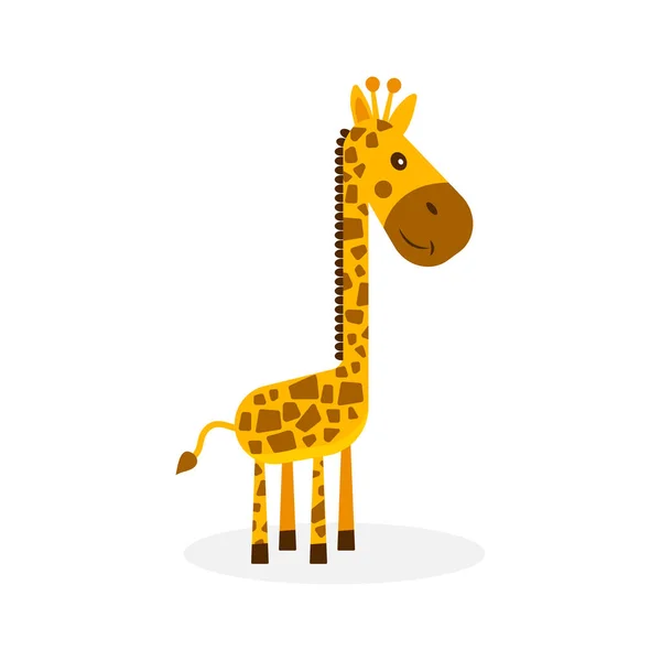 Desenhos Animados Ícone Girafa Bonito Ilustração Vetorial — Vetor de Stock