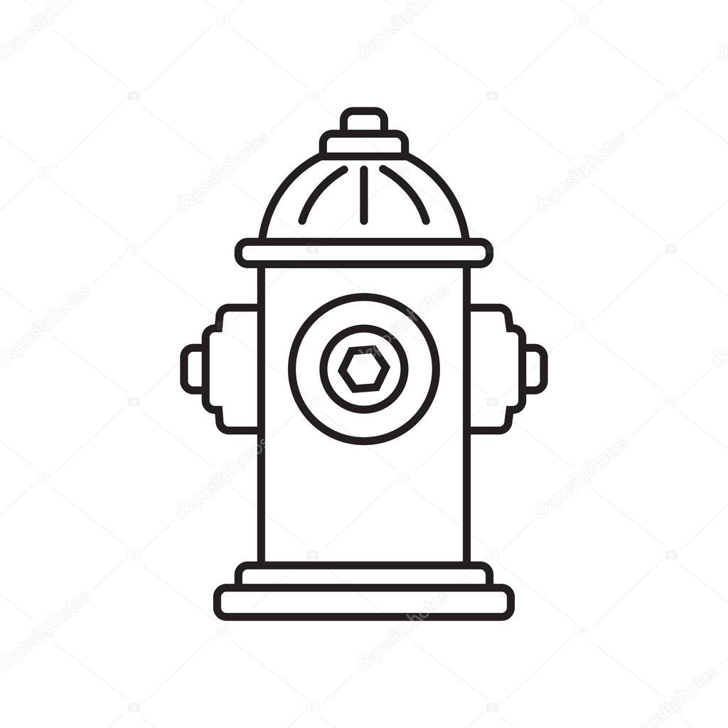 Fire hydrant icon, outline design. Vector illustration