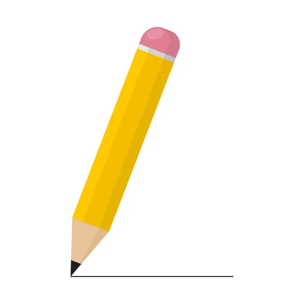 Icône Crayon Jaune Illustration Vectorielle — Image vectorielle