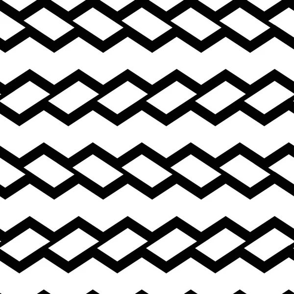 白い背景の分離された黒い四角形と幾何学的なシームレス パターン。ベクトル図 — ストックベクタ