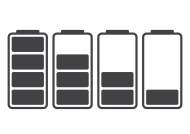 Pil simgesi. Düzey fiyat istemek. Vektör çizim