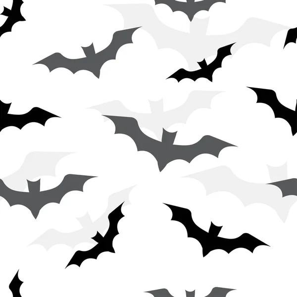 Seamless mönster med fladdermöss för Halloween. Vektorillustration — Stock vektor