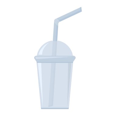 Pipetli sıvılar için plastik bardak, vektör çizimi