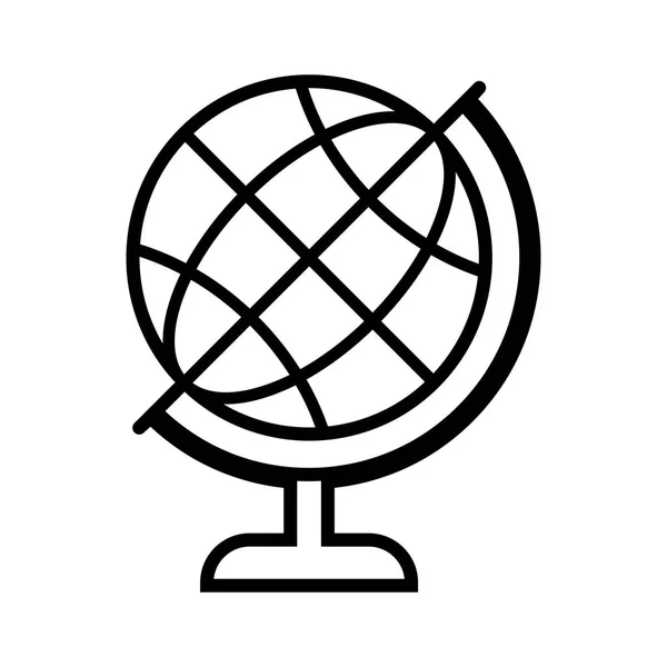 World globe icon. Outline design. Vector illustration — 스톡 벡터