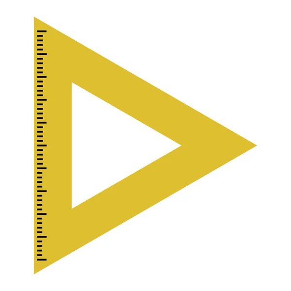 Жовтий значок трикутника лінійки. Векторні ілюстрації — стоковий вектор