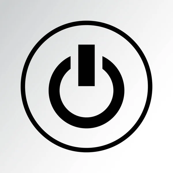Icono del botón de encendido. ilustración vectorial — Archivo Imágenes Vectoriales