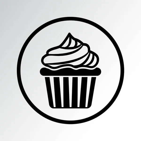 Cupcake Ikone. Vektorillustration — Stockvektor