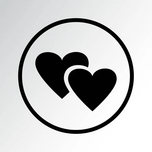 Icono del corazón. Ilustración vectorial — Vector de stock