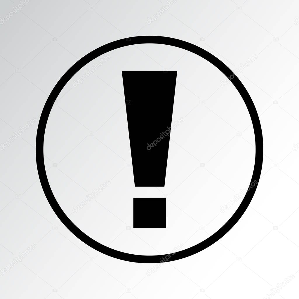 Exclamation mark. Warning or attention sign icon. Vector illustration