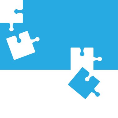 Bulmaca soyut arka plan, mavi ve beyaz renkler. Vektör çizim