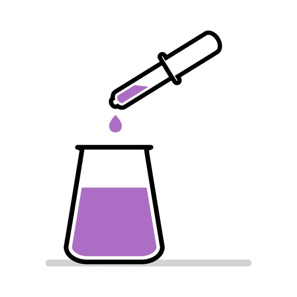 Lékařská a chemická ikona izolovaná na bílém pozadí. Vektorová ilustrace — Stockový vektor