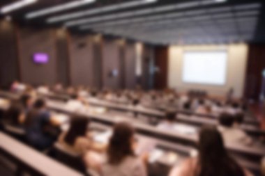 Arka plan bulanık, iş toplantı konferans eğitim öğrenme kavram koçluk.