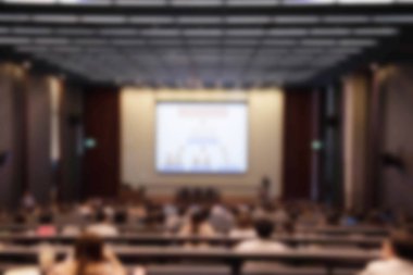 Arka plan bulanık, iş toplantı konferans eğitim öğrenme kavram koçluk.