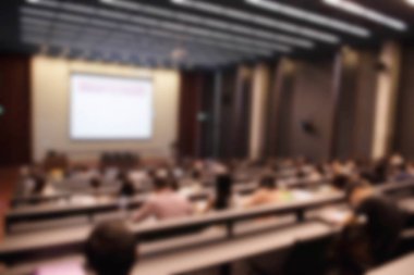 Arka plan bulanık, iş toplantı konferans eğitim öğrenme kavram koçluk.