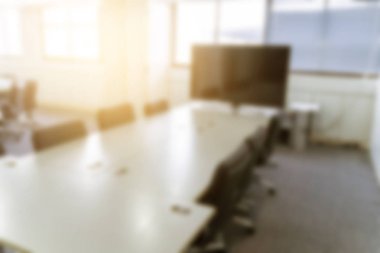 Kopya alanı ile konferans salonu veya seminer odası arka plan bulanık.