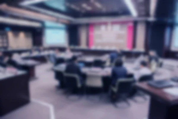 Onscherpe Achtergrond Van Mensen Uit Het Bedrijfsleven Hall Seminar Vergaderruimte — Stockfoto