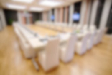 Konferans odası veya Seminer Toplantı Salonu arka plan bulanık.