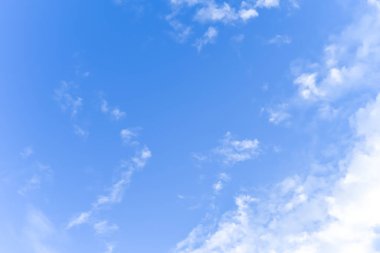 küçük bulutlar ile mavi gökyüzü. çevre kavramı.