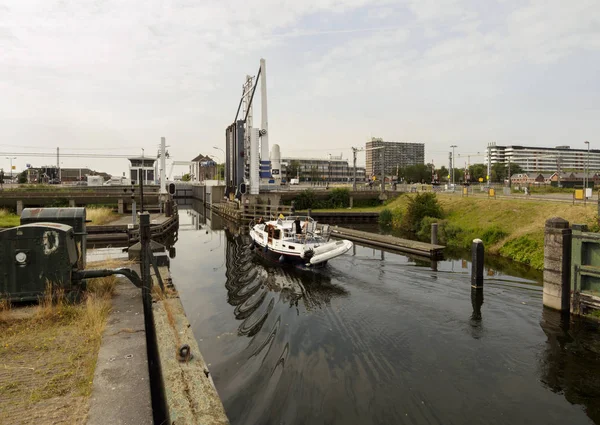 Vista Canal Belos Iates Vlaardingen Rotterdam Holanda Holanda — Fotografia de Stock