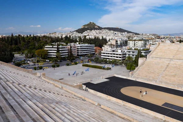 Blick Auf Das Antike Stadion Der Ersten Olympischen Spiele Weißem — Stockfoto