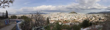 Panoramik Atina ve Lycabettes Acropolis, Yunanistan