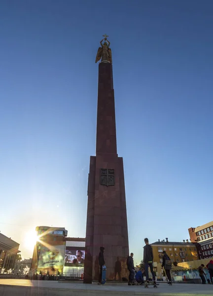 Stavropol Rusia Octubre 2018 Alexander Square Con Monumento Del Ángel — Foto de Stock
