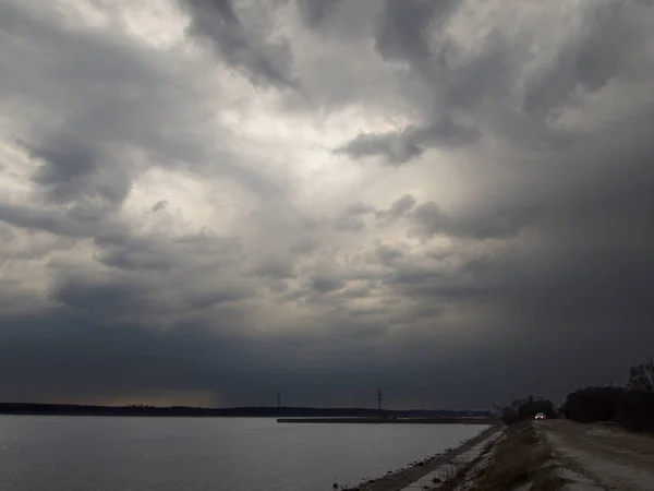 Spring storm on the Baltic Sea in Klaipeda, Lithuania