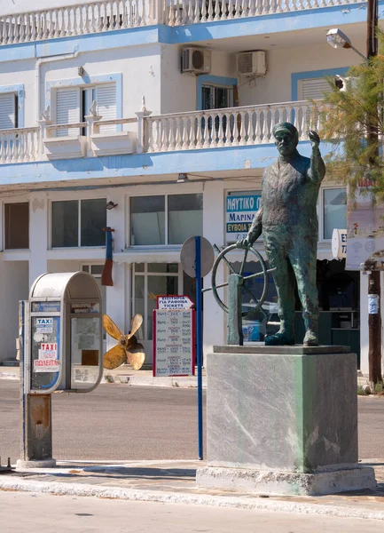 Marmari Isla Evia Grecia Agosto 2020 Monumento Marinero Afanis Navtis — Foto de Stock